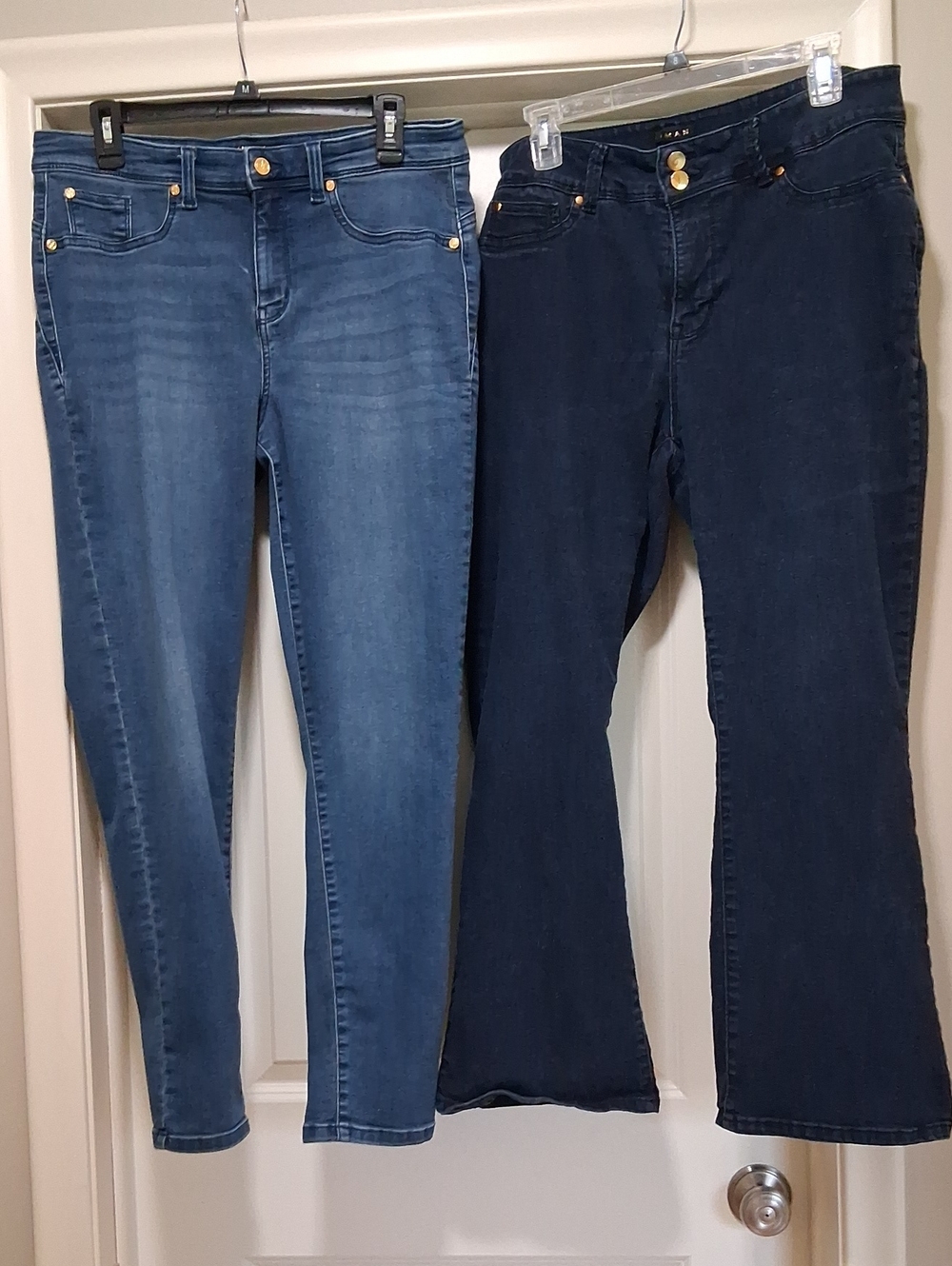 IMAN Classic Mid and Dark Blue Jeans - Comfortable Stretch Denim